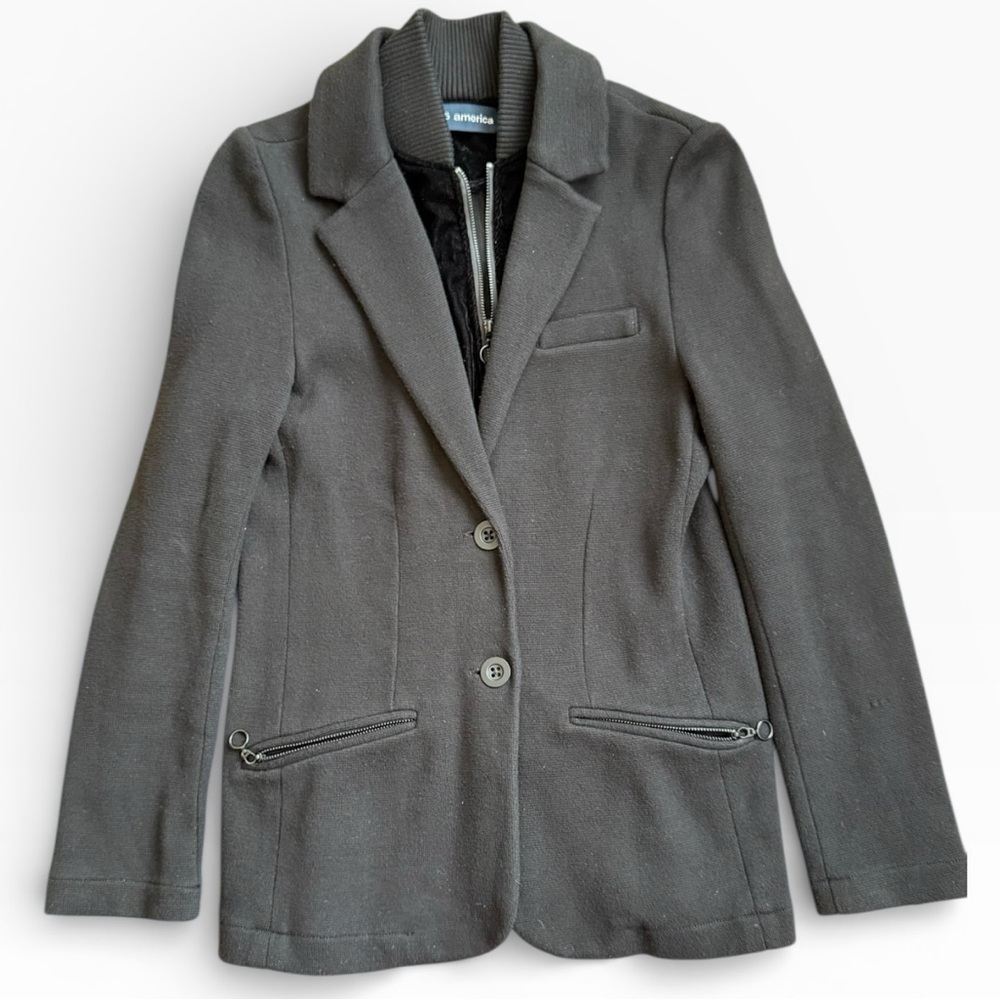 525 America Women's black Blazer removable sweater layer